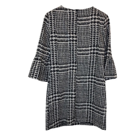 Zara Houndstooth Bell Sleeve Dress New - Picture 9 of 10